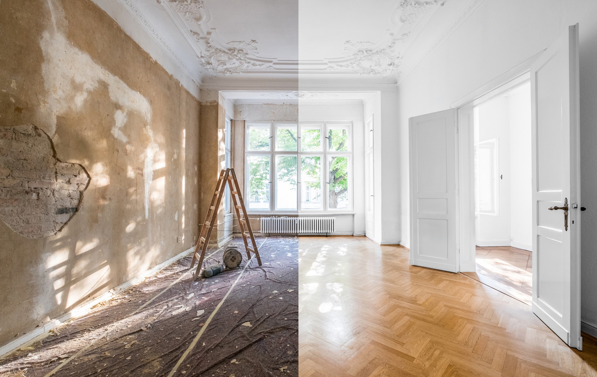 Rénovation d'un bien avant/après